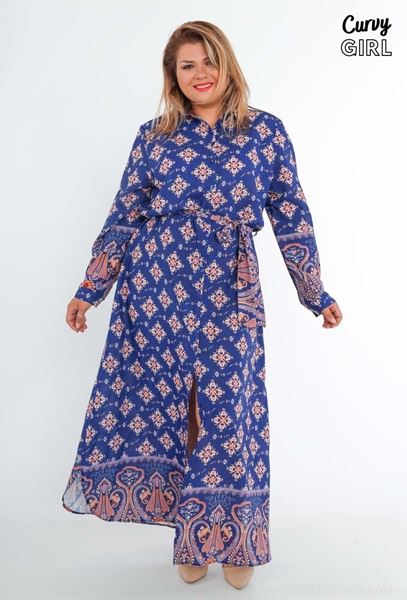 Picture of PLUS SIZE MAXI SHIRT DRESS